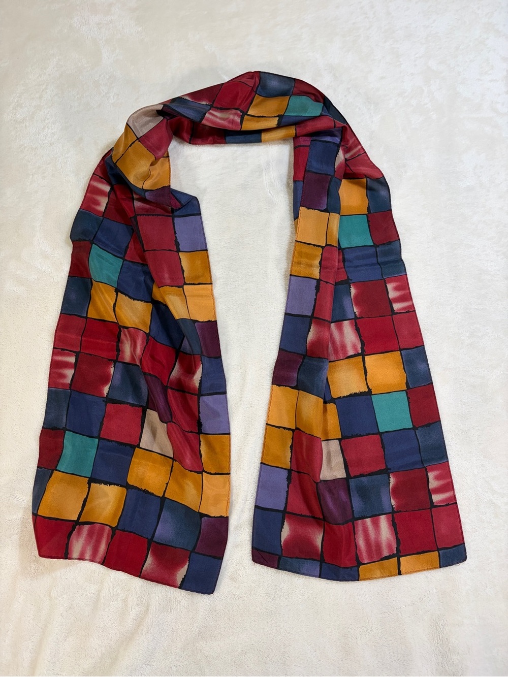 100% Silk‎ Watercolor Windows Scarf